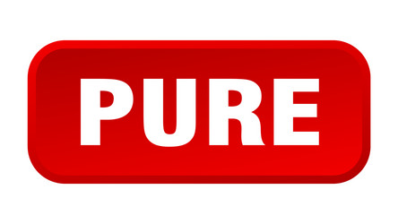 Pure button square 3d push vector