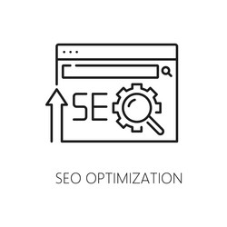 seo optimization serp icon search engine result vector image