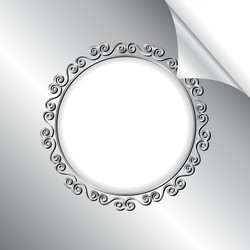 Silver Metallic Frame Background vector image