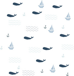 Whale Pattern vector image