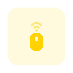 wireless mouse connected to device via bluetooth vector image