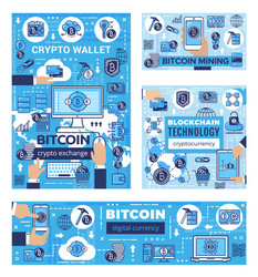 Bitcoin Blockchain Cryptocurrency Exchange vector image