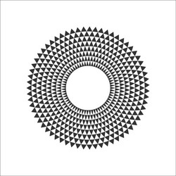 Circular fractal design element vector