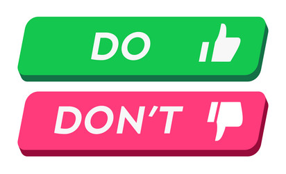 do and dont sign modern 3d style vector image