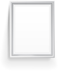Empty picture frame isolated on transparent Vector Image