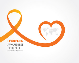 leukemia awareness month with orange colored vector