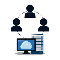 optimization and tuning computer database icon vector image