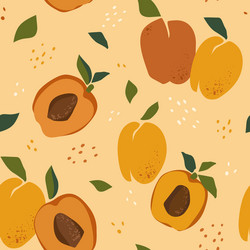 Peach Pattern - Abstract Seamless vector image