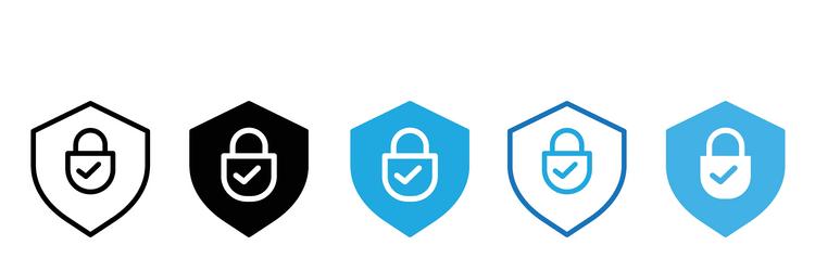 secure vault and network security icons vector image