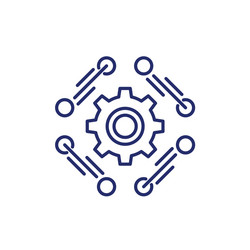 Software Integration Icon - API & Node vector image