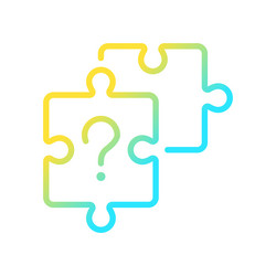unsolved puzzle gradient linear icon vector image
