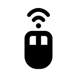 wirelessly connecting a mouse with computer vector image
