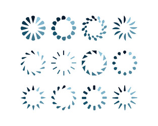collection loading bar status icon set of loaded vector image