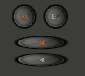 exit buttons vector image