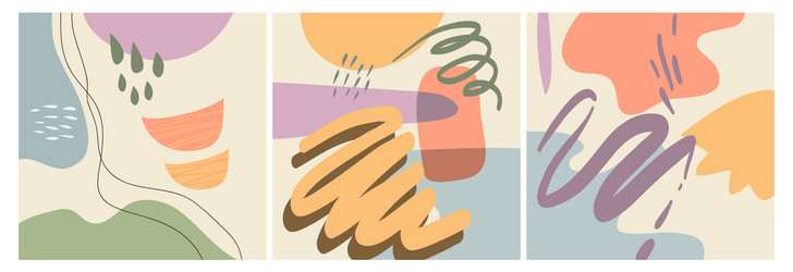 hand drawn various shapes and objects vector image