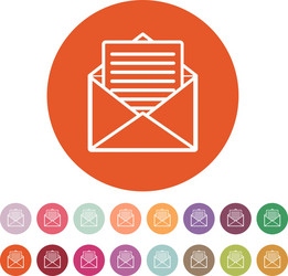 mail icon open envelope symbol vector image
