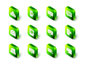 set chat messages notification on phone delete vector image
