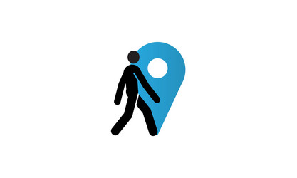 user tracking map icon location pin logotype web vector image