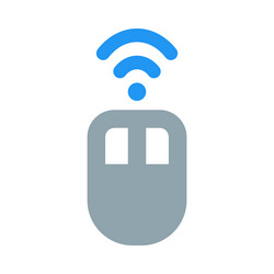 wirelessly connecting a mouse with computer vector image