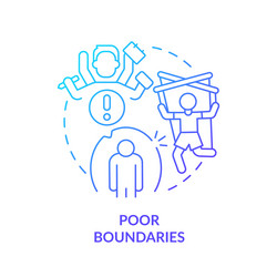 2d gradient icon poor boundaries concept vector