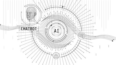 abstract infographics with virtual interfaces vector image