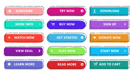 call to action button read more subscribe and buy vector image