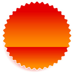 starburst shaped badge button shape vector image