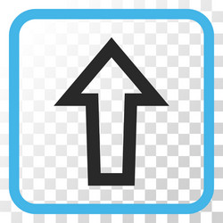 Triple pointer up icon in a frame Royalty Free Vector Image