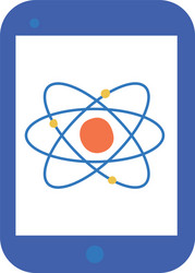 atom molecule science in smartphone vector image