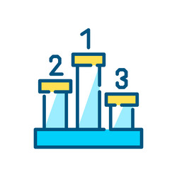 Podium with first second and third place pixel Vector Image