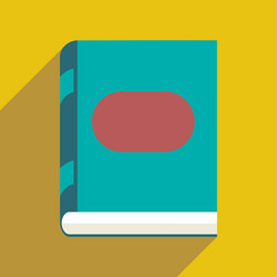 Flat with shadow icon and mobile application book vector