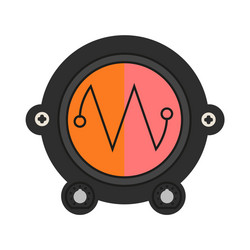 robot technical colorful meter icon vector