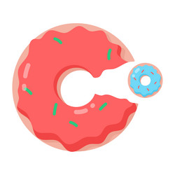 Birthday donut Royalty Free Vector Image - VectorStock