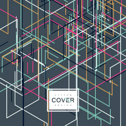 abstract geometric background with colorful lines vector image