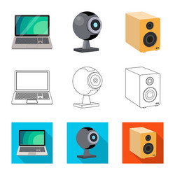 design of laptop and device symbol vector image