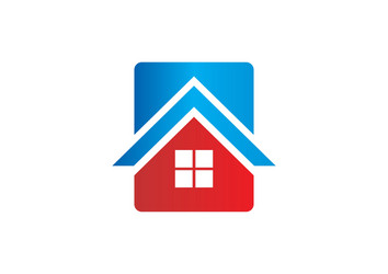 House icon abstract logo vector