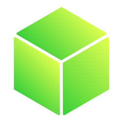 isometric cube element icon cubist abstract 3d vector image
