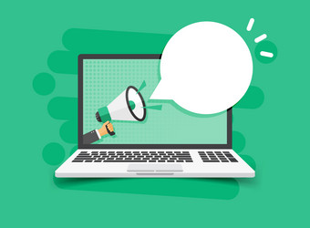 laptop notification icon in flat style computer vector image