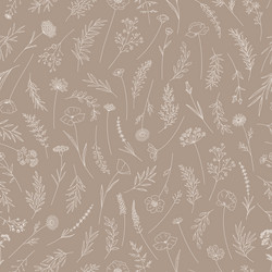 Wildflower Pattern - Thin Line vector image