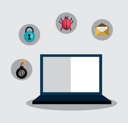 informatic security system design vector image
