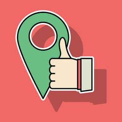 like icon sticker web pointer in eps 10 vector image