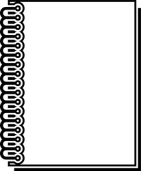 notebook with spring icon black color flat style vector image