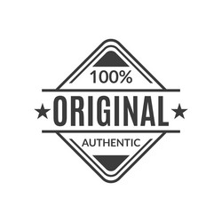 original stamp or seal 100 authentic typography vector