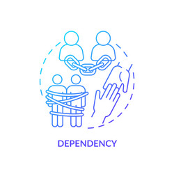 2d gradient icon dependency concept vector image