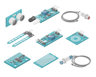 Arduino Sensor Components vector image