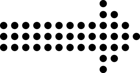 black dots arranged in rows and columns creating vector image