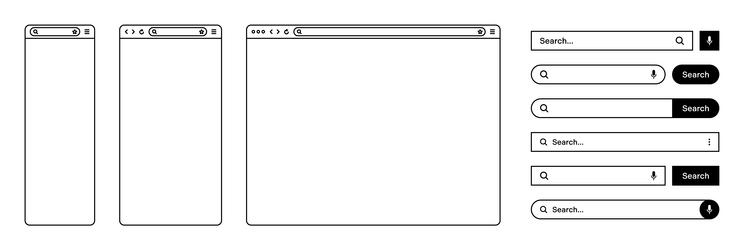 blank web browser internet page window vector image