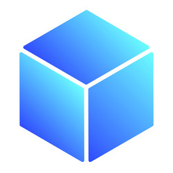 isometric cube element icon cubist abstract 3d vector image