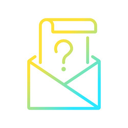 mail question gradient linear icon vector image