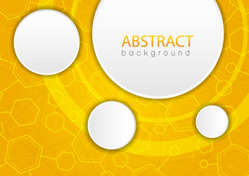 abstract yellow background with hexagon vector